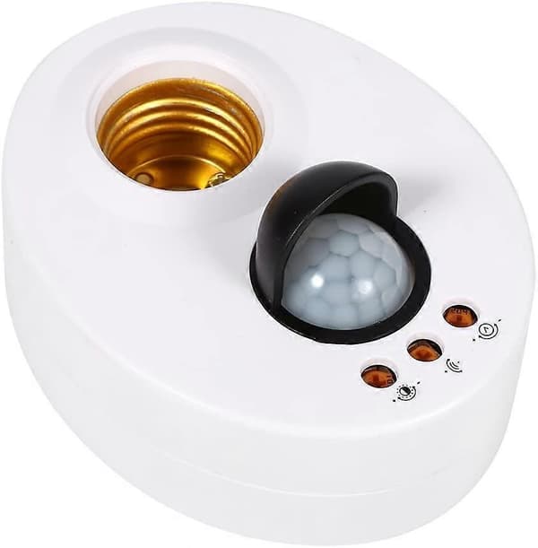 Rörelsedetektor Ljuskontaktadapter med Infraröd Sensor 110-250V E27 LED Lampfot Auto Människokropp