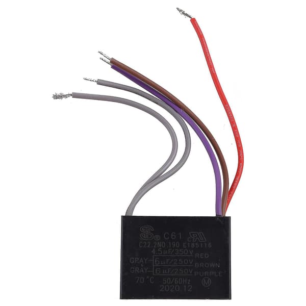 Cbb61 Loftventilator Kondensator 4.5uf+6uf+6uf 5 Ledninger 250v 5 Hastigheds Startkondensator