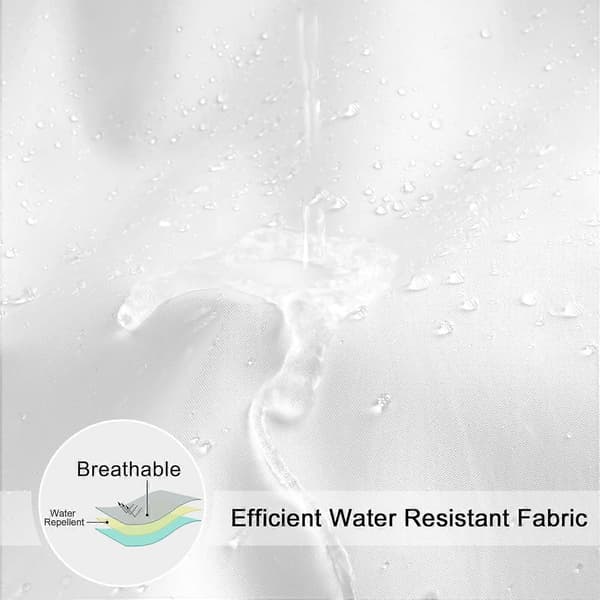 Extra Breda Duschdraperier 240 x 180cm fall/95\"x 72\", Mögelresistent Duschdraperifoder Vattenavvisande, Vit