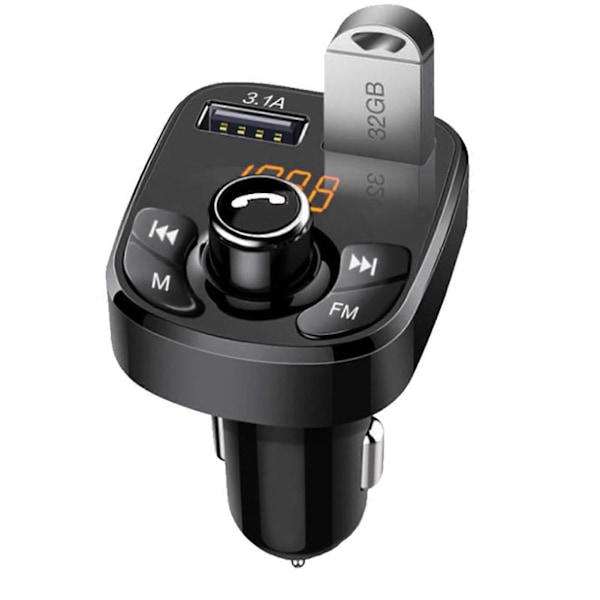Dobbelt USB-port Bil MP3 Afspiller Bluetooth-kompatibel Auto Telefonoplader til Smartphones til iPhone