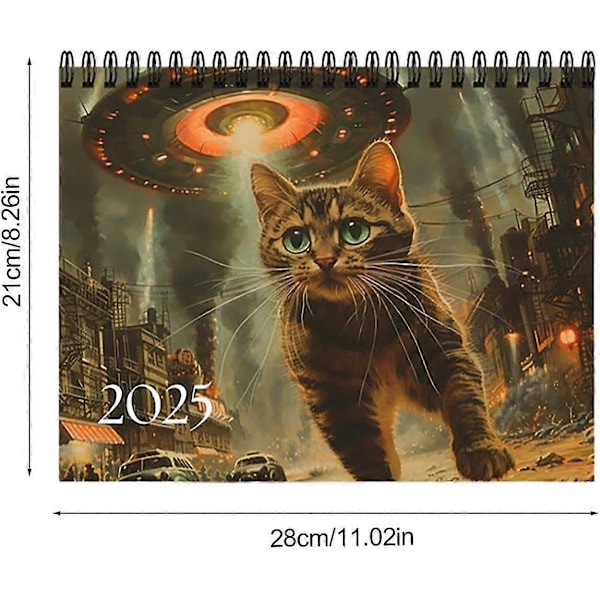 Väggkalender 2025 Katter | Månatlig Väggkalender Katt-tema | Daglig, Veckovis