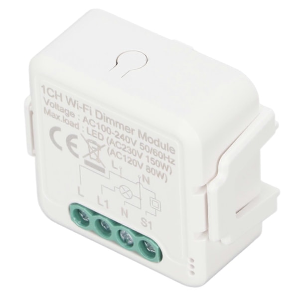 WiFi Smart Dimmer Brytermodul Andre Vei Bryter Mobiltelefon APP Kontroll Kompatibel for GoogleWiFi
