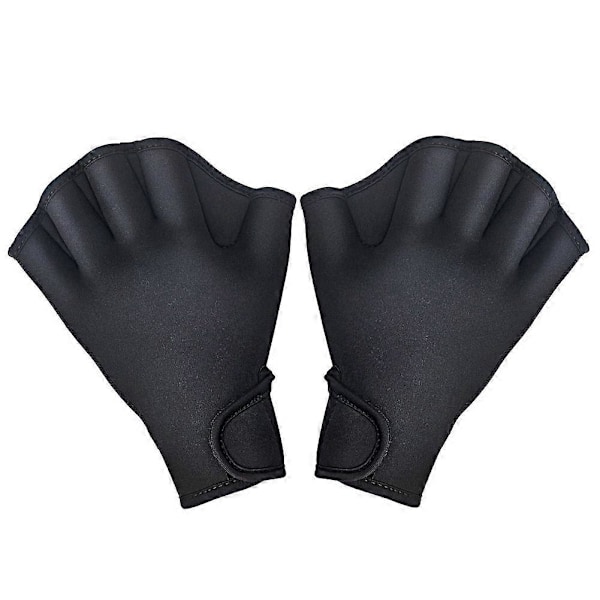 1 Par Simningshandskar Vattenmotstånd Aqua Fit Paddelträning Fingerlösa Handskar