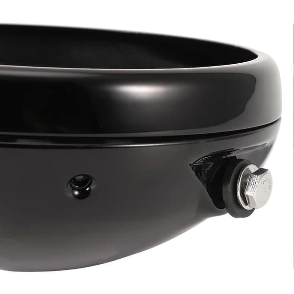 7 Tommer Jern Motorcykel Modificering LED Forlygte Hovedlampe Hus Dæksel (Sort)