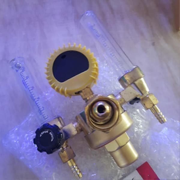 Argon Co2 Trykreduktionsventil Mig Tig Flow Meter Kontrolventil Svejsegasregulator Dobbelt Rør Bubbl