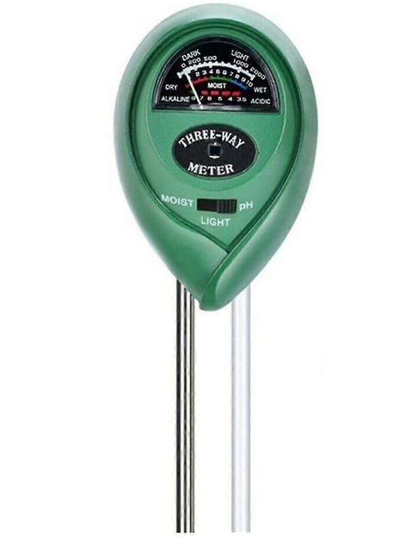 3 i 1 jord pH-tester vand fugtighed lys test meter kit