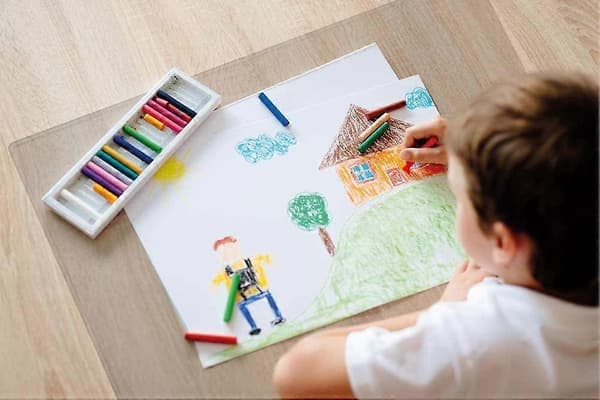 Frostet Skriveunderlag til Skrivebord, Holdbart Skrivebordsunderlag til Gaming/Skrivning, 50*30cm, Non