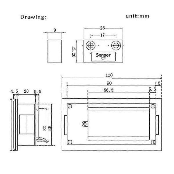 M503 Magnetisk Skala Display Integrert Innebygd Magnet Målesystem
