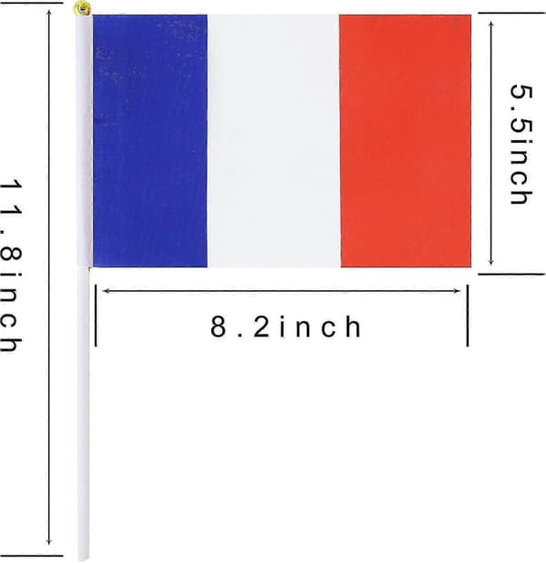 25 Pakke Håndholdt Lite Mini Flagg Fransk