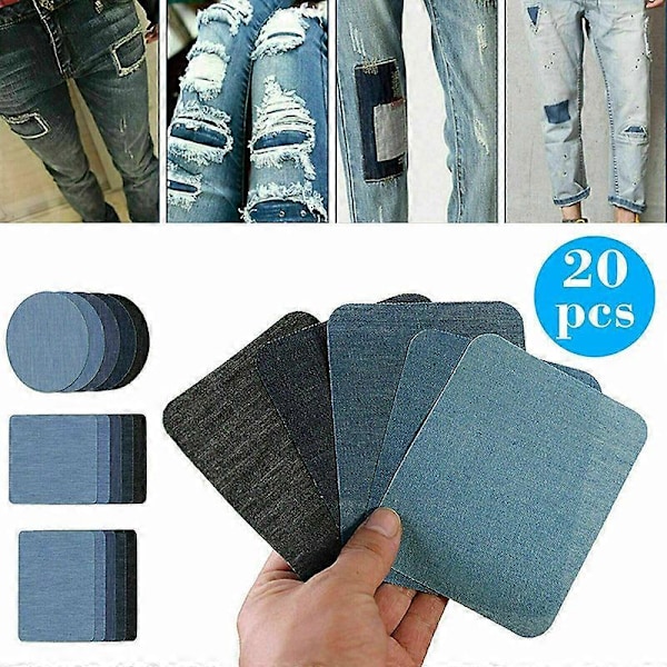 20 st Jeanslappar Denim