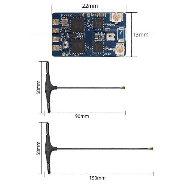 ELRS 2.4Ghz RX Diversity Receiver til RC Fly FPV Lang Rækkevidde A