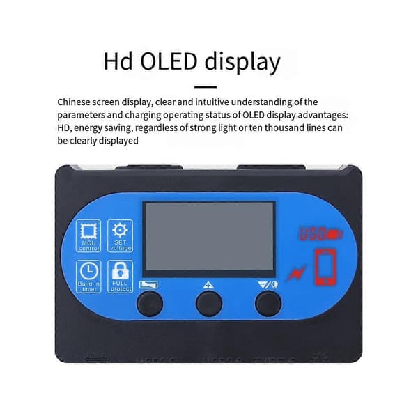 Solar Controller 100A Solar Spændingsregulator PWM Batterioplader LCD Display Dobbelt USB Solar Opladning