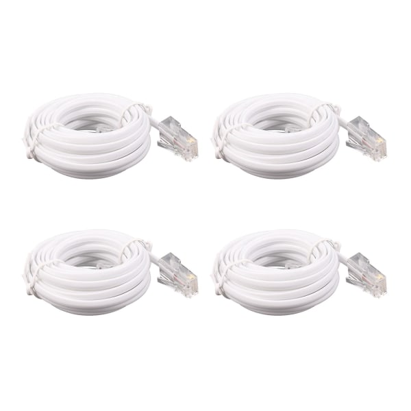 4x Rj11 6p4c til Rj45 8p4c modulær telefon internet forlængerkabel 3 meter