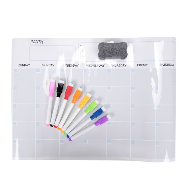 A3 Magnetic Whiteboard Tørslet kalendersæt Whiteboard ugeplanlægger til køleskab Køleskabssæt