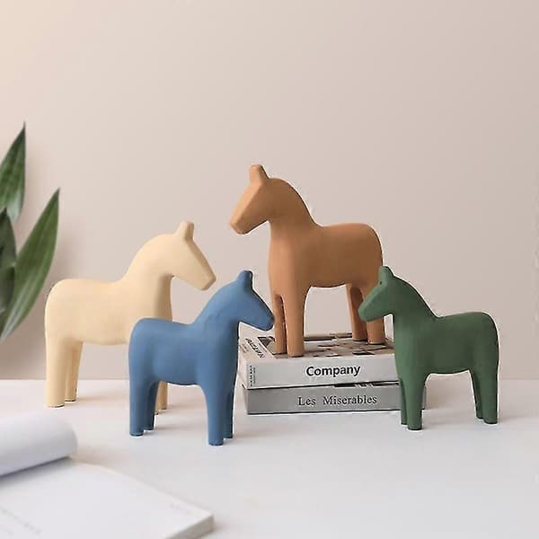 Dekorativ Minimalistisk Hästfigur Trä Levande Utseende Heminredning För Vardagsrum
