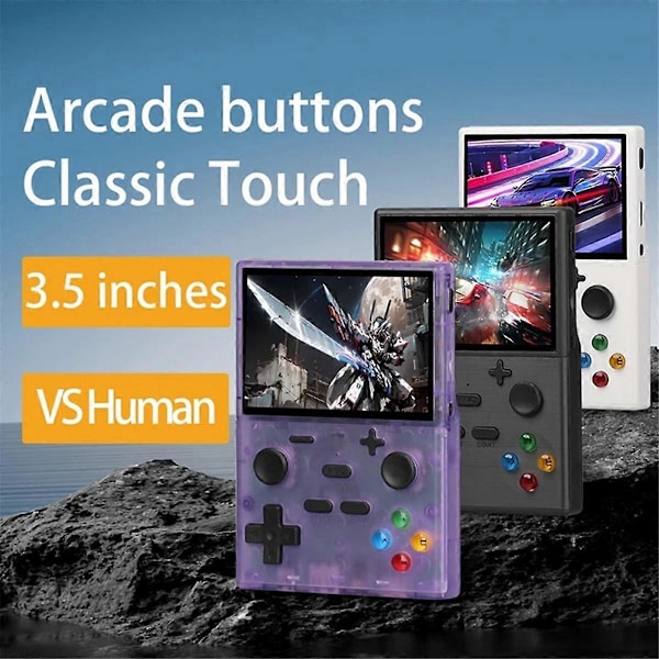 XGB35 Kannettava pelikonsoli 10000+ peliä 3,5 tuuman näyttö Linux tukee kahden pelaajan arcade-pelikonsolia PS1 A:lle