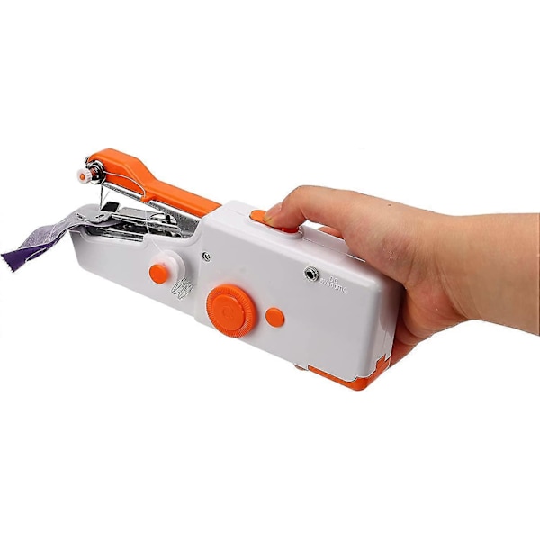 Håndholdt Symaskine, Mini Elektriske Rejsesymaskiner (1 stk, Orange) -T