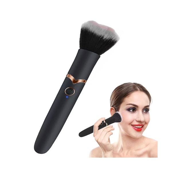Kosmetik Makeup-blandingsbørste med 10 vibrationsfrekvenser til hurtig makeup Elektrisk makeuppust