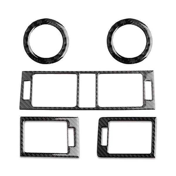 5 stk. Karbonfiber Interiør Midtkonsoll Dashbord Luftventil Uttak Dekk Trim For C-klasse W204 200