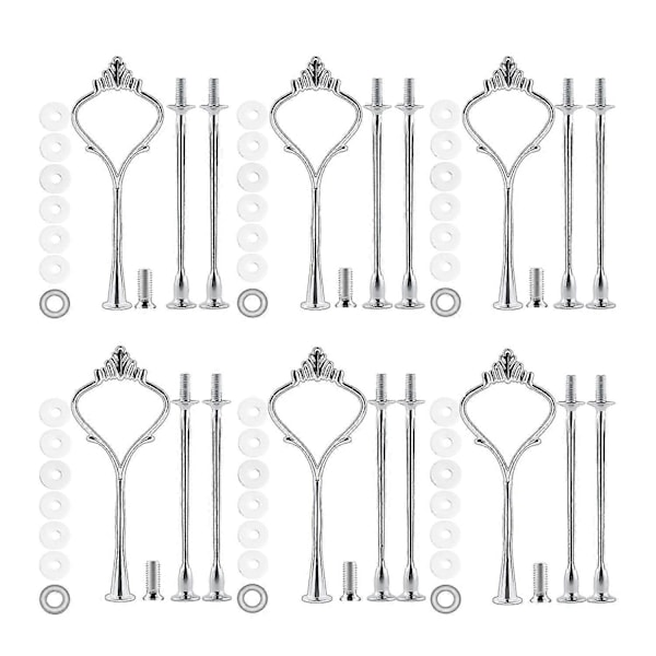 6 sæt bakke hardware til kage stativ 3 lag kage stativ montering hardware holder til bryllup og fest