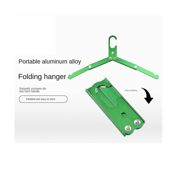 2 stk. Foldbare Tøjstativer i Aluminium Legering Udendørs Camping Frakke Tørrestativ Metal Hængere til Rejse