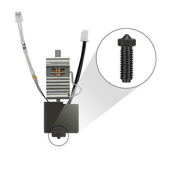 3D Printer Hotend Kit til Kobra3 Ekstruder Hotend med Køleplade All-Metal Hotend med 0,4 mm Hård Stål Dysespids