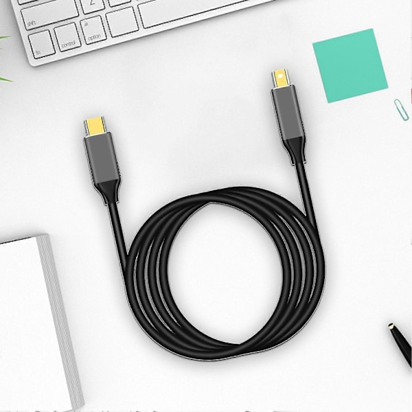 1,8 m 4K USB Typ-C till Mini Displayport 1,8 m för Thunderbolt 3 DP Kabeladapter