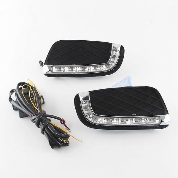 LED DRL Kjørelys Blinklys Tåkelys Passer For 08-20 Benz Smart Fortwo