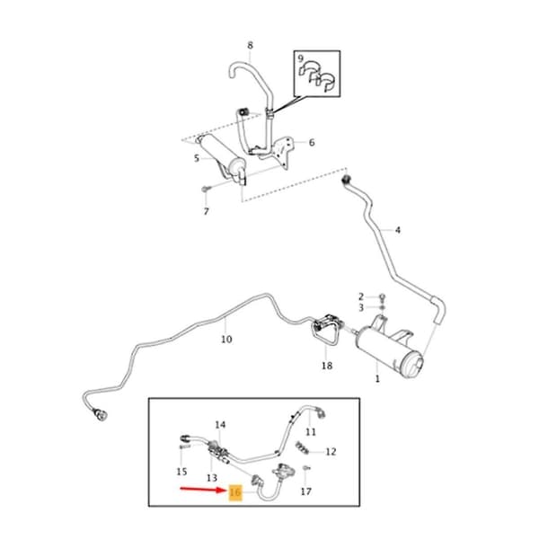 31478983 Utslippssystem Fordamperrør For S60 S80 S90 V90 Xc60 Xc70 Xc90