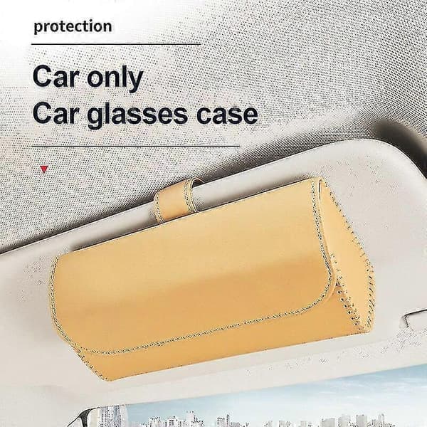 Bil Brille Etui Solbriller Opbevaringsboks Auto Interiør Tilbehør Brilleholder Solskærm