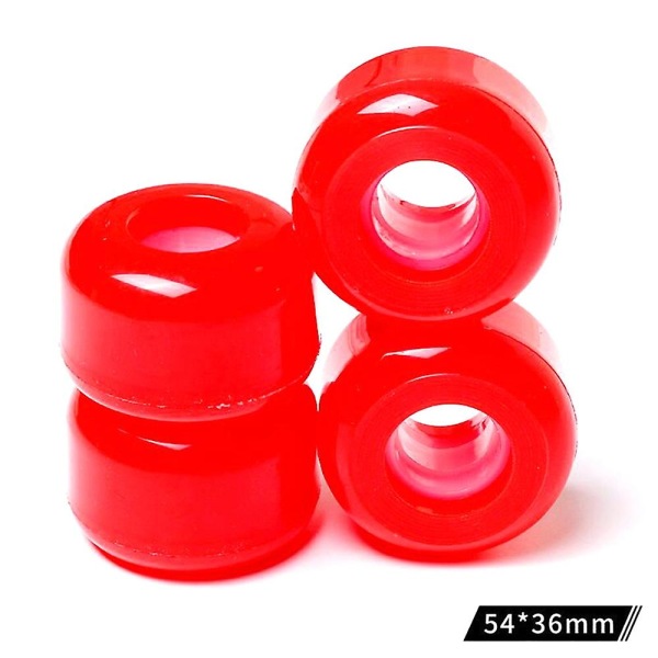 4 stk. Skateboard Longboard Hjul 54mmx36mm Downspeed Pu Hjul, Sort