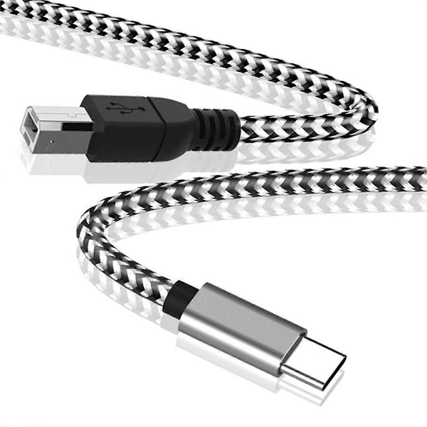 Typ C till MIDI-kabel USB C till USB B 2.0 Skrivarkabel Skrivare Skanner Sladd för AiO, , , Skrivare