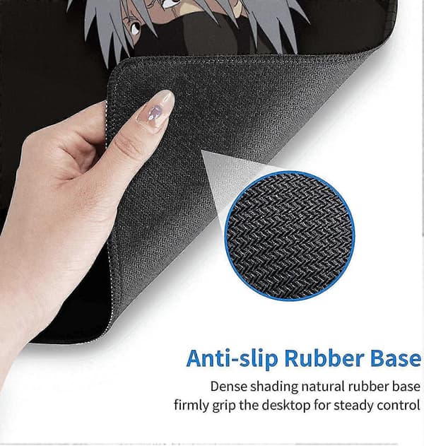 Utvidet Anime Gaming Musematte - Stor, Bred Anime Design Musematte, Sydde Kanter | 80cm x 30cm x 0,2cm Dimensjoner