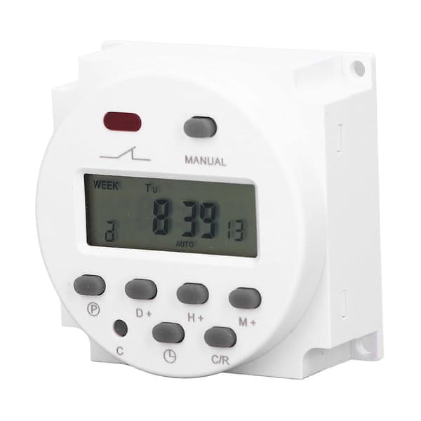 Elektronisk Timer Programmerbar LCD Digital Tidsstyringsrelæ 16 Til 16 Fra Cn101AAC220-240V