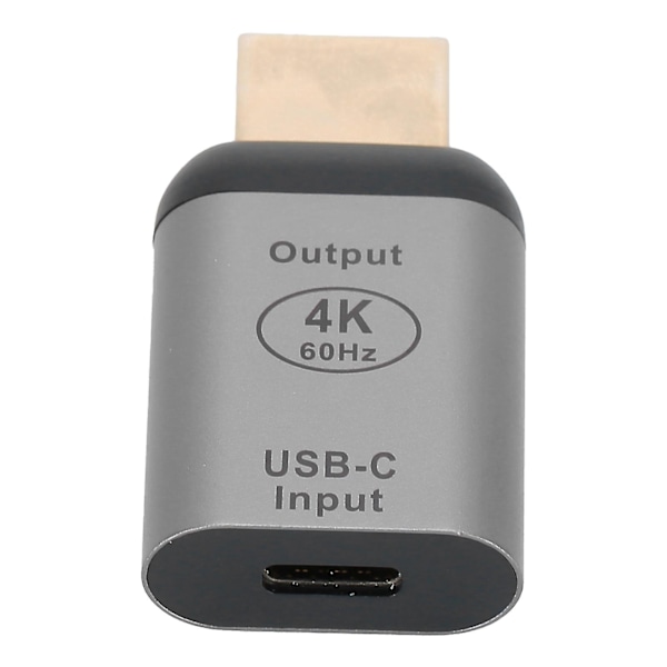 Alumiiniseoksesta valmistettu TypeC naaras HDMI uros -adapteriliitin Windows Android OS X:lle