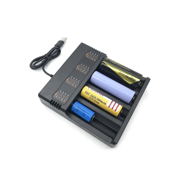 4 Slots Smart 18650 Charger Lithium Battery Charger Universal Battery Usb Charger Smart Charger For