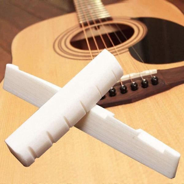 Akustisk Gitarr Strängändmutter Bro Sadel Abalone Stift Ersättningsset (Mässingsstift & Ben Sadel