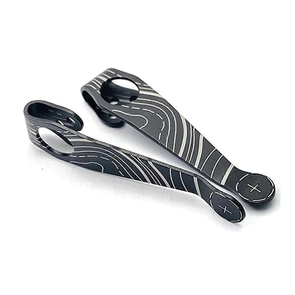 Tilpasset håndlaget titanium dypbærende lommeklips for kniver, laget av 6al-4v titanium