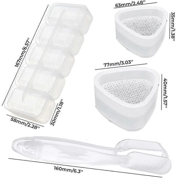 4 st Sushi Form Kit Triangel Sushi Maker Transparent Onigiri Maker Ris Bento Form Nigiri Form Eller Restauranger -Aya