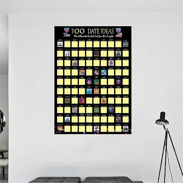 Spil Skrab Plakat Spil for Par Valentinsdag Gave Vægplakat Gave til Hende og til Hende