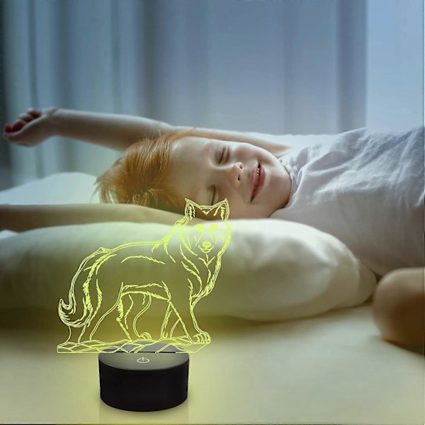 SBSG 3D Natlamper til Børn Børneværelse Lampe, 16 LED Farver Skiftende Belysning