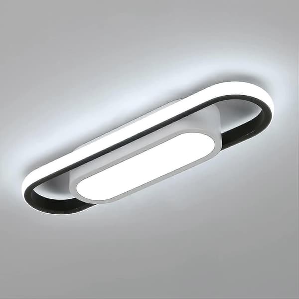 Moderne LED-taklampe, 24W 1800lm Rektangulær, kaldt hvitt lys 6000k Akryl [Energiklasse E]