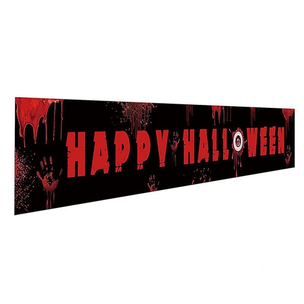 Ekstra Stor Glad Halloween Banner, Halloween Party Dekoration - rød