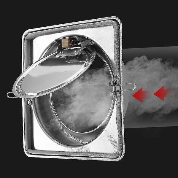 100-180mm Rund Rør Trækstopper Kontraventil Envejs Ventilationsventilator Luftkanal Kontraventil Køkkenventilationsrist