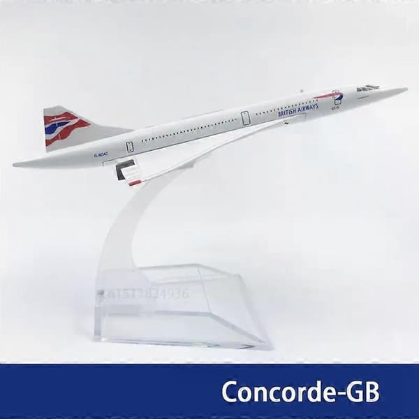 6 tommer 15 CM A380 A350 A330 A320 Concorde Støbt Flymodel Til Gaveindsamling Concorde GB