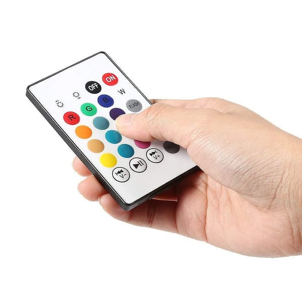 Trådløs Bluetooth-kompatibel E27 LED-lyspære med musikkavspilling og fjernkontroll