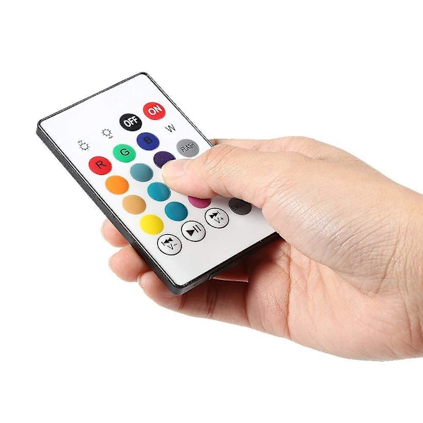 Trådløs Bluetooth-kompatibel E27 LED-pære Musik Afspilningslampe med Fjernbetjening