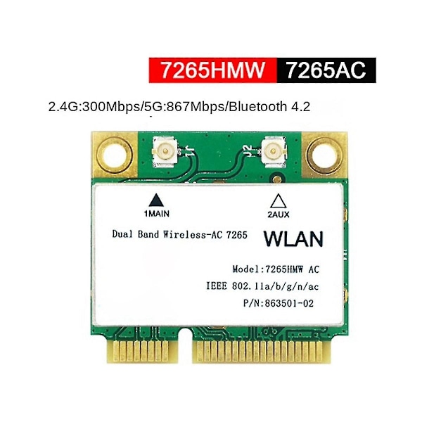 1200m Wifi Langaton Lan Kaksoiskaistainen 2.4g 5ghz Bluetooth 4.2 Gigabit Langaton Lan-sovitin Win7 Win8 Win10 Linux 8265hmw