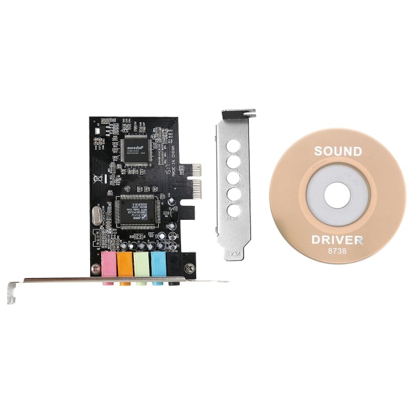 Pcie Sound Card 5.1, Pci Express Surround 3d Audio Card For Pc With High Direct Sound Performance &