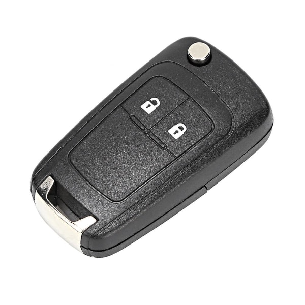 Sort 2-knapper Flip Car Key Fob Case Skaludskiftningstilbehør Passer til Opel